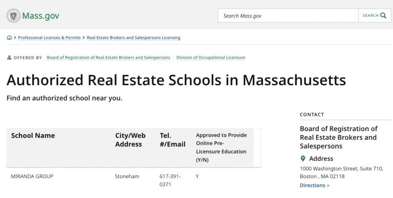 authorized real estate school - miranda group